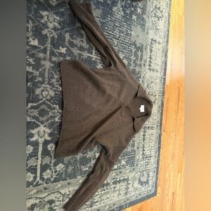 Reformation brown cashmere collared sweater.  New without tags.
